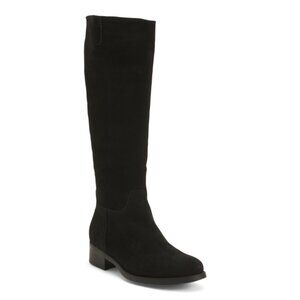 LA CANADIENNE Black Suede Life Tall Shaft Boots